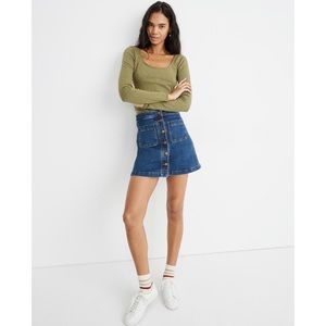 Madewell A-Line Stretch Denim Mini Size 4